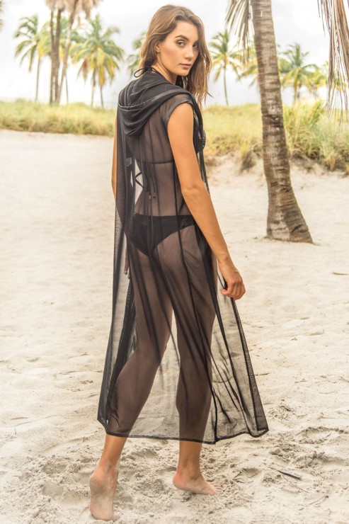 Eniqua - Glam Goddess Robe Black - Cover up