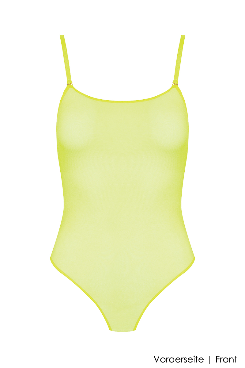 MAISON CLOSE | Corps a Corps Neon Bodysuit - Thong Body - Yellow Gold ...