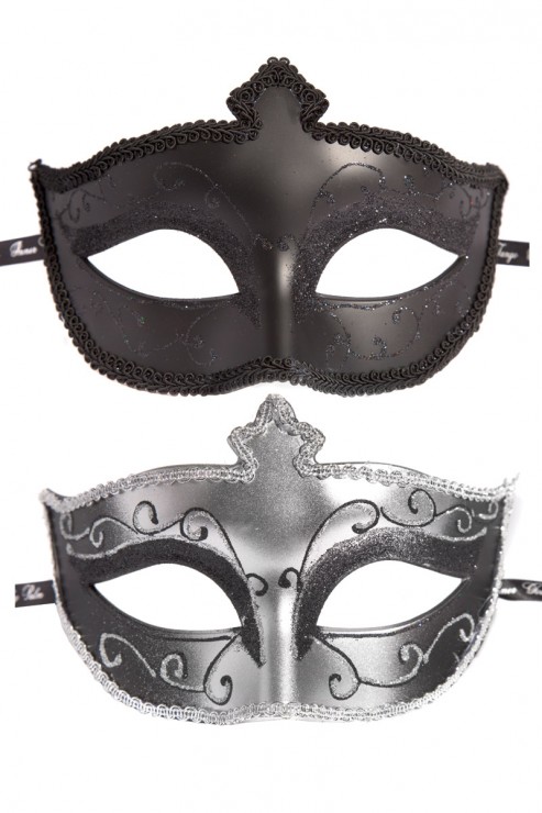 Fifty Shades of Grey - Masks On Set of Masks - Black Silver